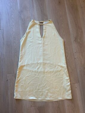 Parker Yellow Halter Mini Dress perfect for Summer wedding or event